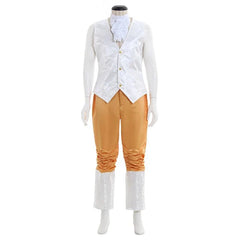 Medieval King Prince Renaissance Men Cosplay Costume Outfit Top Pants Vest Tie Full Set - Coscosmos