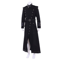 Medieval Priest Robe for Men – Clergy Cassock Trench Jacket with Stand Collar | Coscomos Medieval Series - Coscosmos