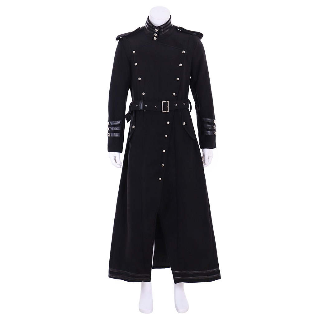 Medieval Priest Robe for Men – Clergy Cassock Trench Jacket with Stand Collar | Coscomos Medieval Series - Coscosmos