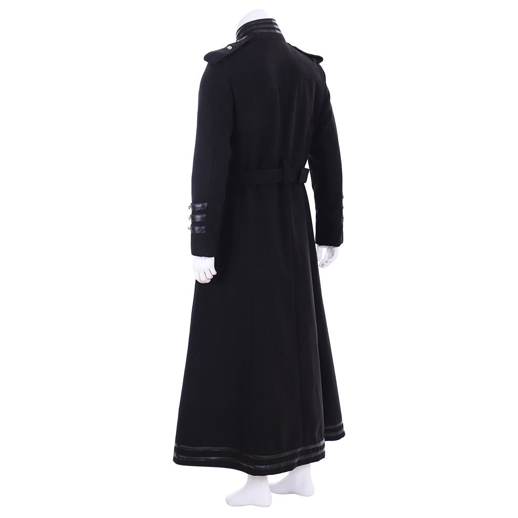 Medieval Priest Robe for Men – Clergy Cassock Trench Jacket with Stand Collar | Coscomos Medieval Series - Coscosmos