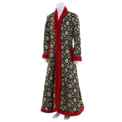 Medieval Red Kaftan with Fur Hat | Victorian Winter Warm Men’s Cosplay Costume - Coscosmos