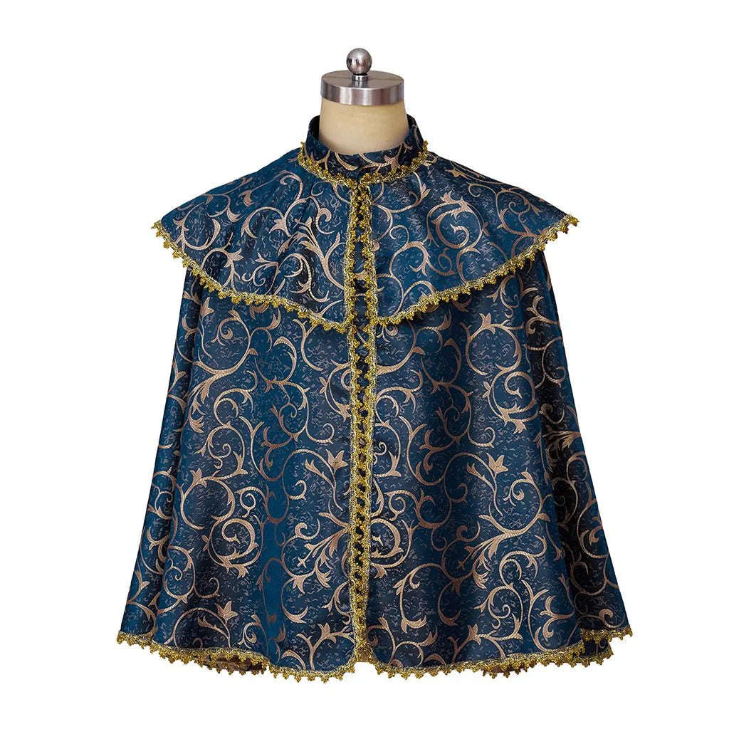 Medieval Renaissance Noble Cloak for Prince & Nobles - Unisex Luxurious Vintage Cape | Coscomos Costume - Coscosmos