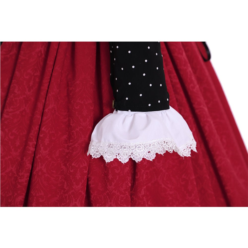 Medieval Tudor Dress Cosplay Costume | Custom Red Gown for Renaissance Faire & Tudor Events - Coscosmos