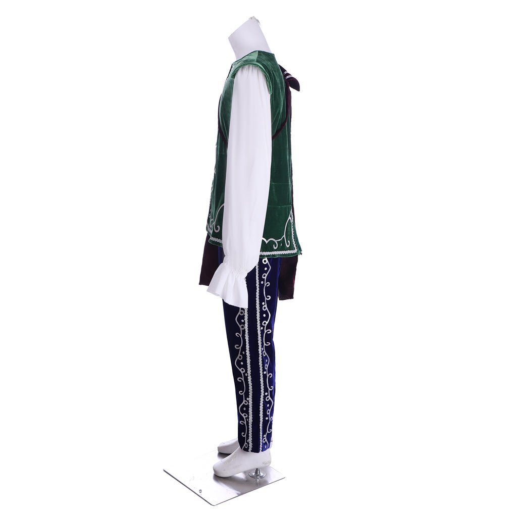 Medieval Tudor King Prince Costume - Velvet Long Sleeve Top, Pants & Cloak | Coscomos - Coscosmos