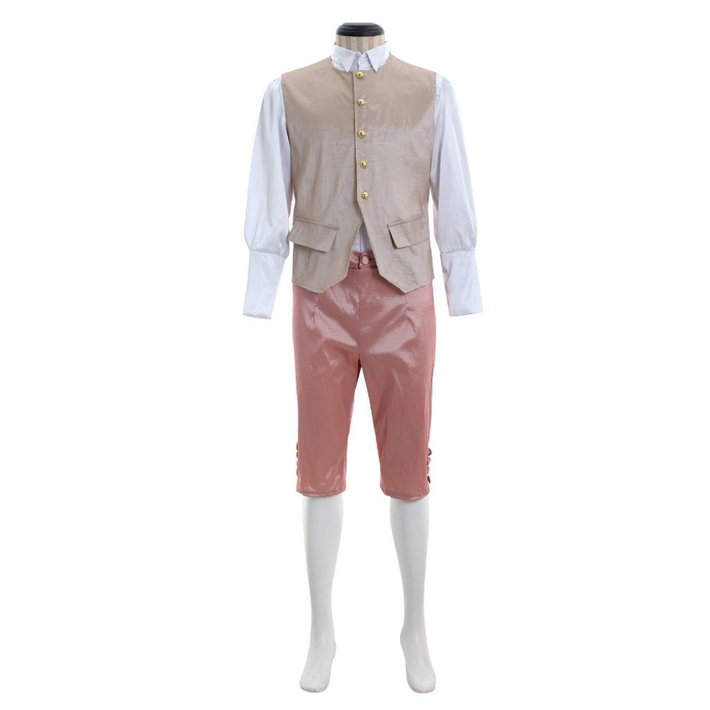 Men's Pink Vintage Court Suit - British Style European Prince Cosplay Costume | Coscomos Medieval Series - Coscosmos