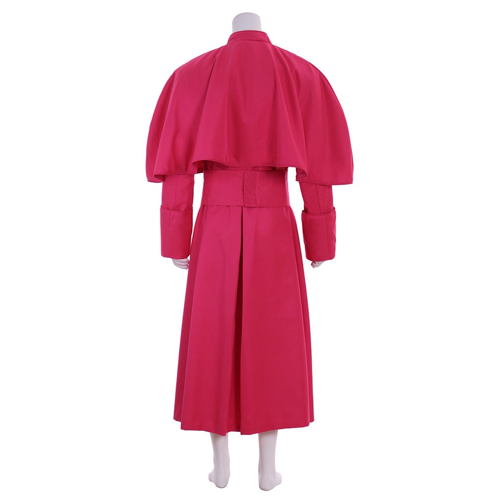 Men's Roman Clergy Soutane Costume - Red Medieval Cassock Robe with Belt | Coscomos Cosplay Collection - Coscosmos