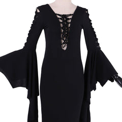 Morticia Addams Costume Dress | Gothic Vintage Floor - Length Cosplay for Halloween, Themed Parties & TV Show Fans - Coscosmos