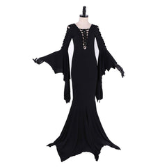 Morticia Addams Costume Dress | Gothic Vintage Floor - Length Cosplay for Halloween, Themed Parties & TV Show Fans - Coscosmos