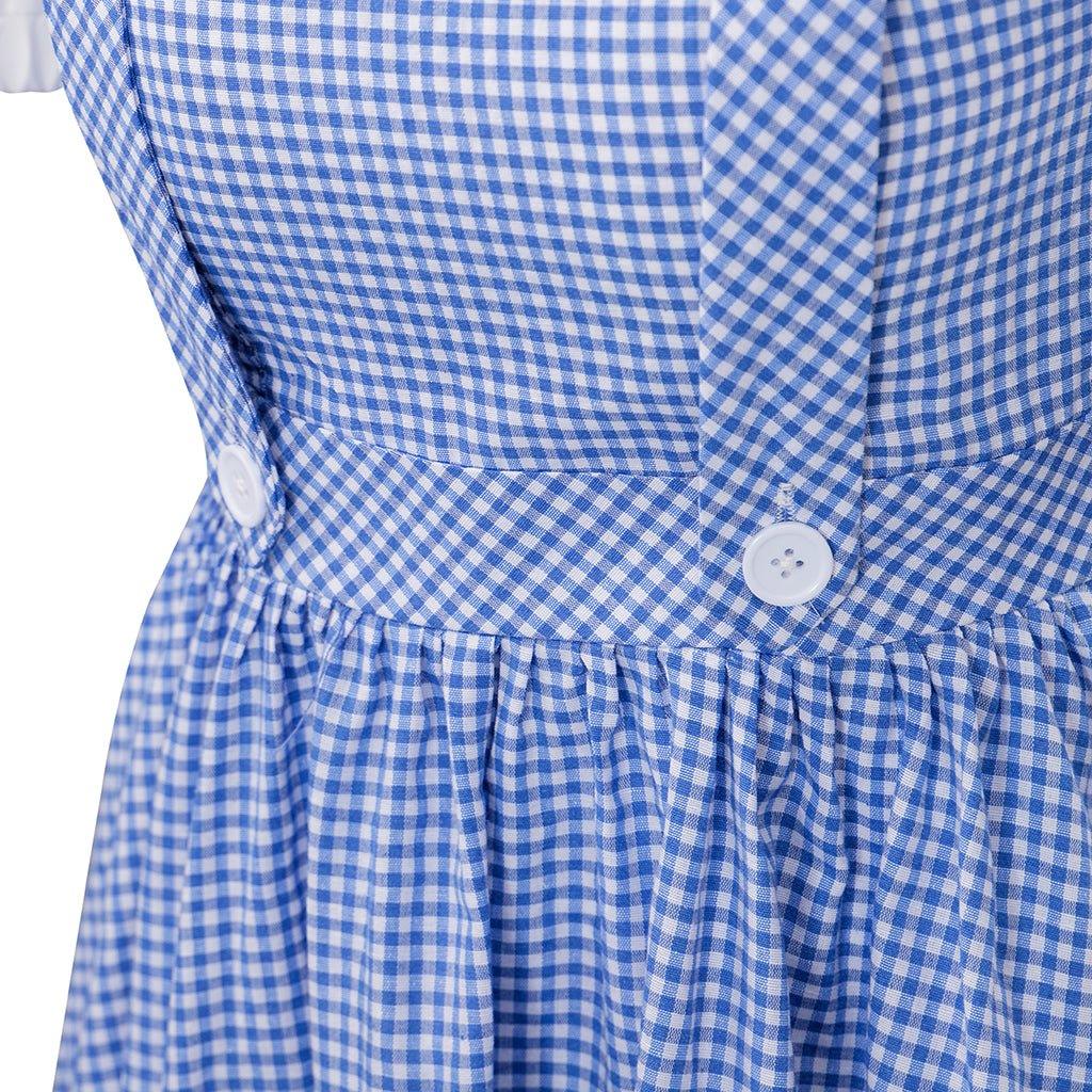 Movie Dorothy Cosplay Costume | Women’s Blue Plaid Dress Suit | Fairytale Adult Halloween Outfit - Coscosmos