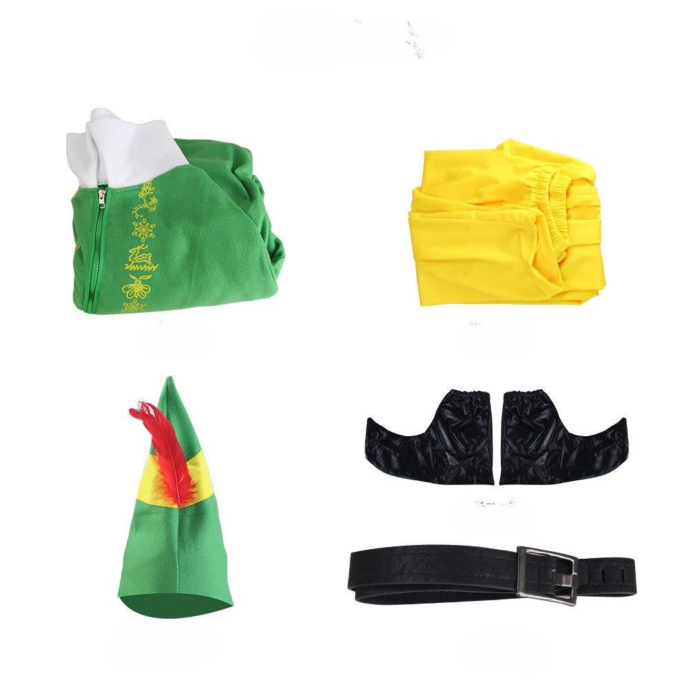 New Christmas Cosplay Costume | Santa Claus Elf Outfit | Festive Green Elf Anime Costume for Men - Coscosmos