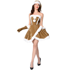 New Adorable Sweetheart Halloweeneez Christmas Outfits, Sexy Tube Top Holiday Party Costumes - Halloweez