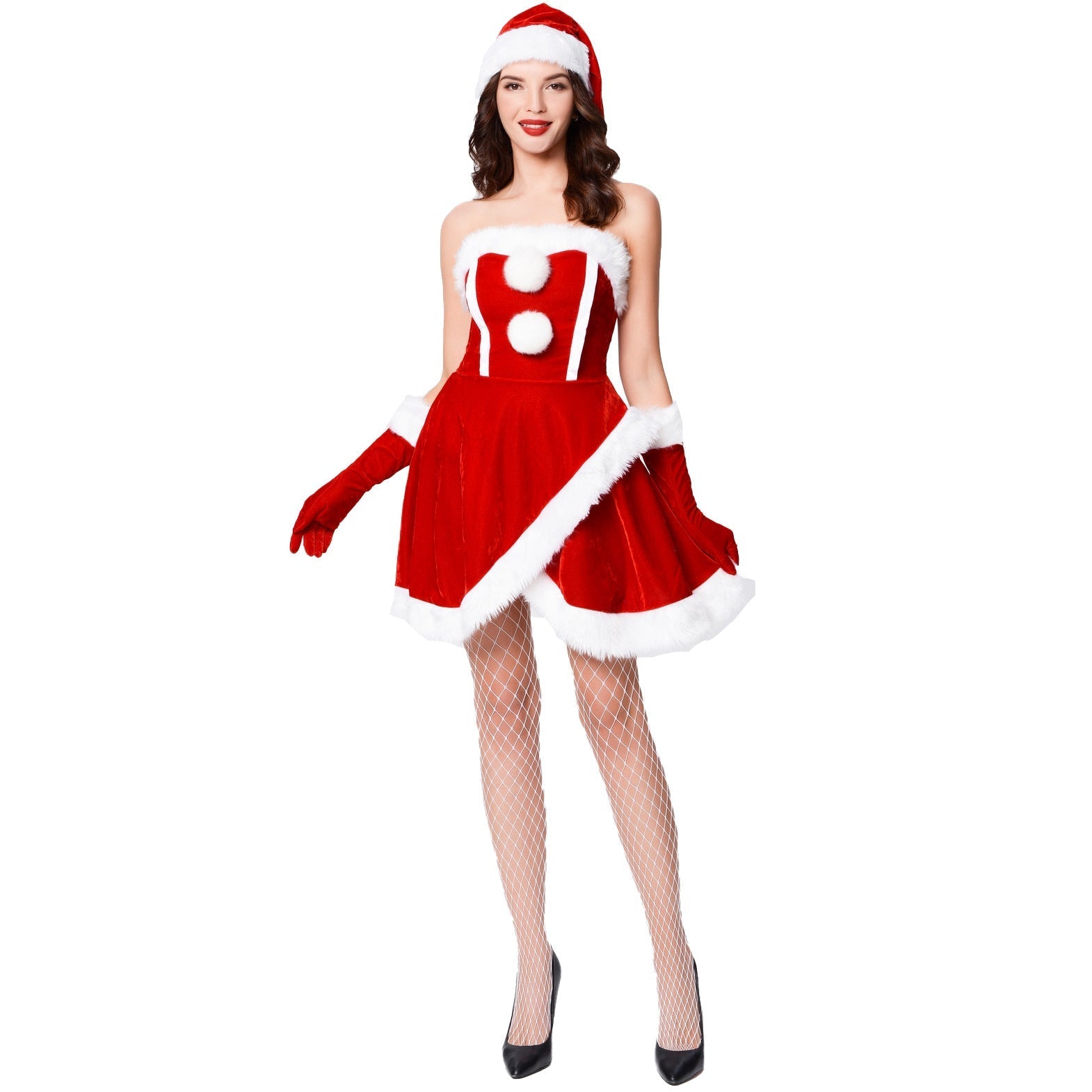 New Adorable Sweetheart Halloweeneez Christmas Outfits, Sexy Tube Top Holiday Party Costumes - Halloweez