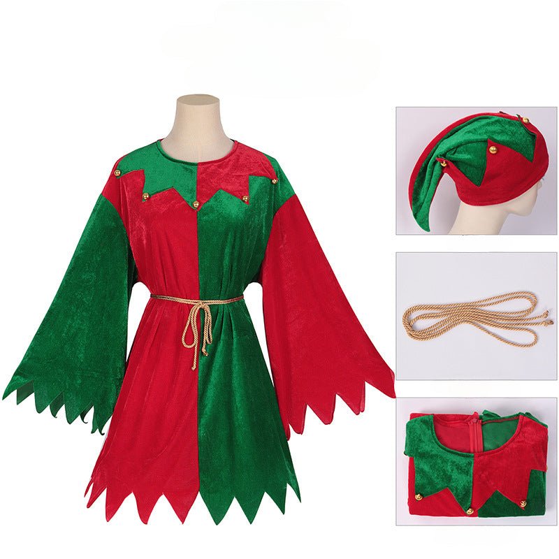 Elegant Medieval-Inspired Christmas Outfit for Festive Celebrations and Performances - Halloweez