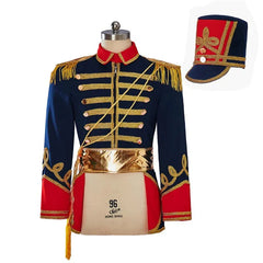 Nutcracker Royal Military Uniform Costume for Men - Regency Colonial Tuxedo with Hat | Coscomos Medieval Series - Coscosmos