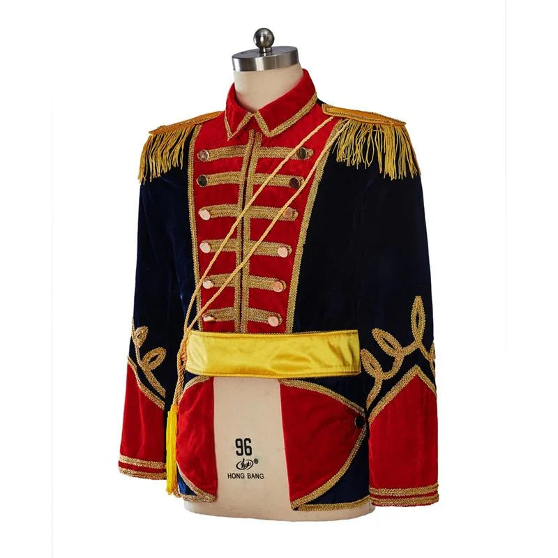 Nutcracker Royal Military Uniform Costume for Men - Regency Colonial Tuxedo with Hat | Coscomos Medieval Series - Coscosmos