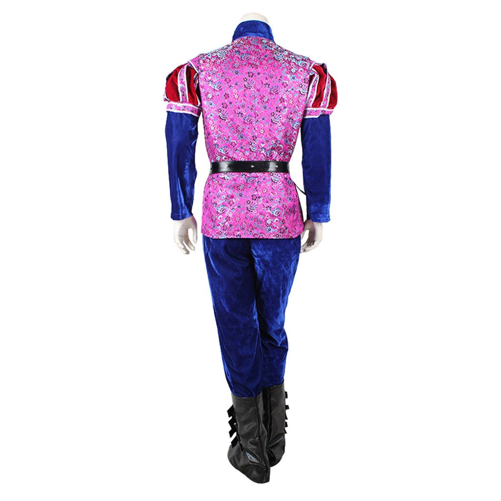 Once Upon a Time Prince Cosplay Costume | Men's Medieval Velvet Red and Blue Suit | Halloween and Party Full Set - Coscosmos