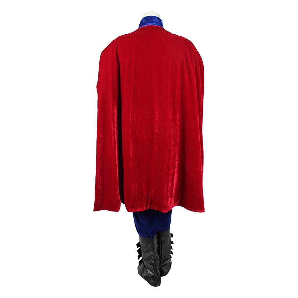 Once Upon a Time Prince Cosplay Costume | Men's Medieval Velvet Red and Blue Suit | Halloween and Party Full Set - Coscosmos