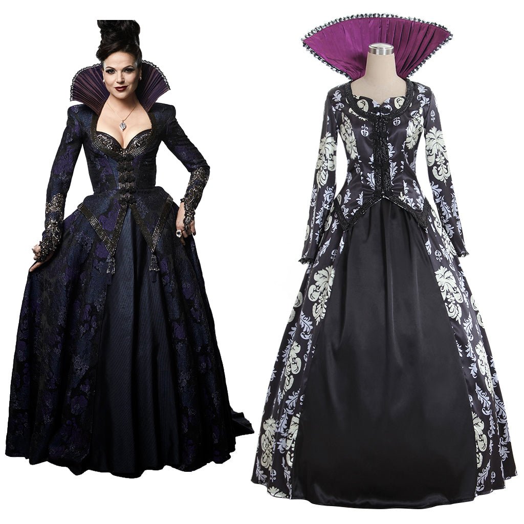 Once Upon A Time Regina Mills Dress Costume | Adult Women's Halloween Carnival Cosplay Outfit - Coscosmos