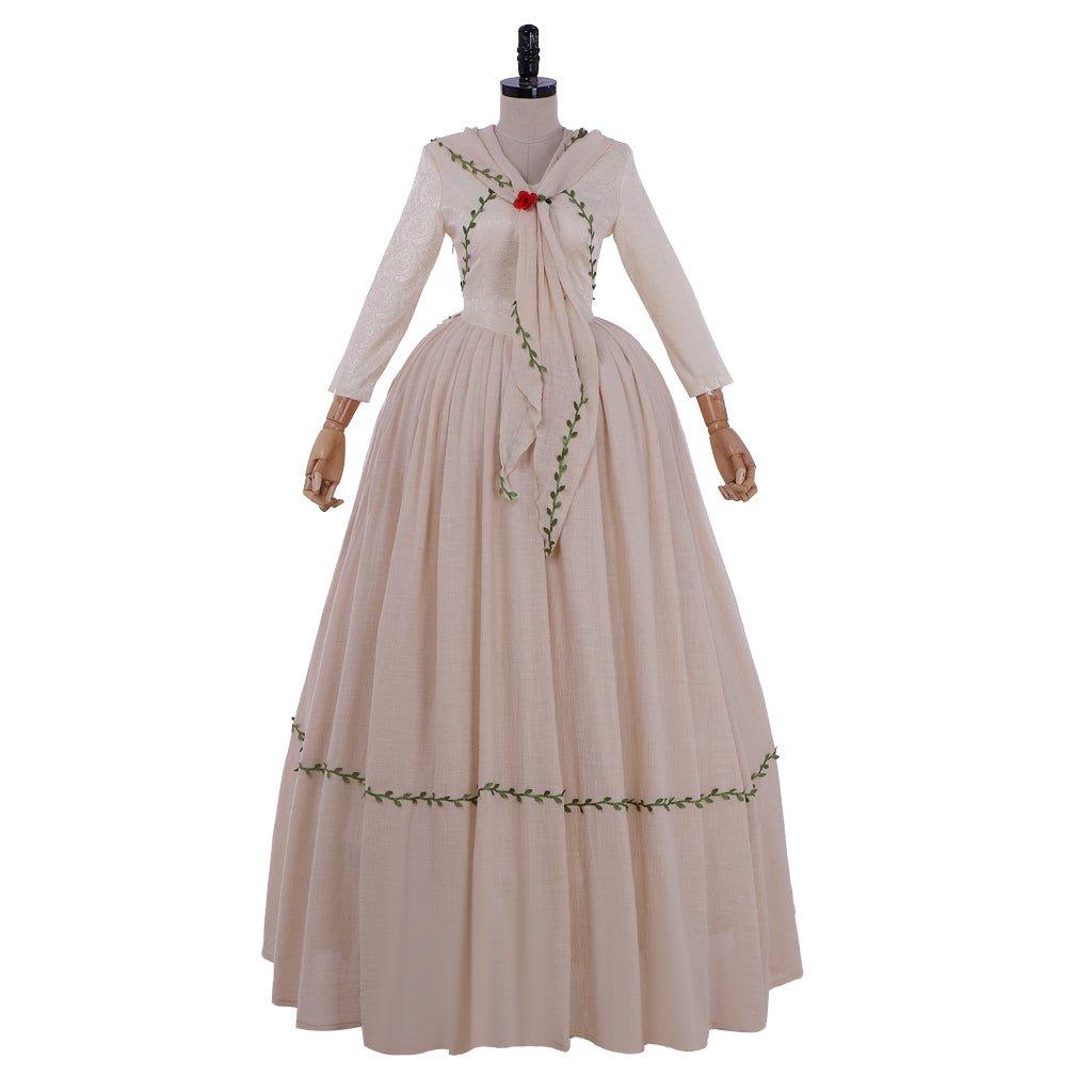Halloweez Brianna MacKenzie Wedding Dress Cosplay Costume | Elegant Victorian Colonial Gown for Women - Halloweez