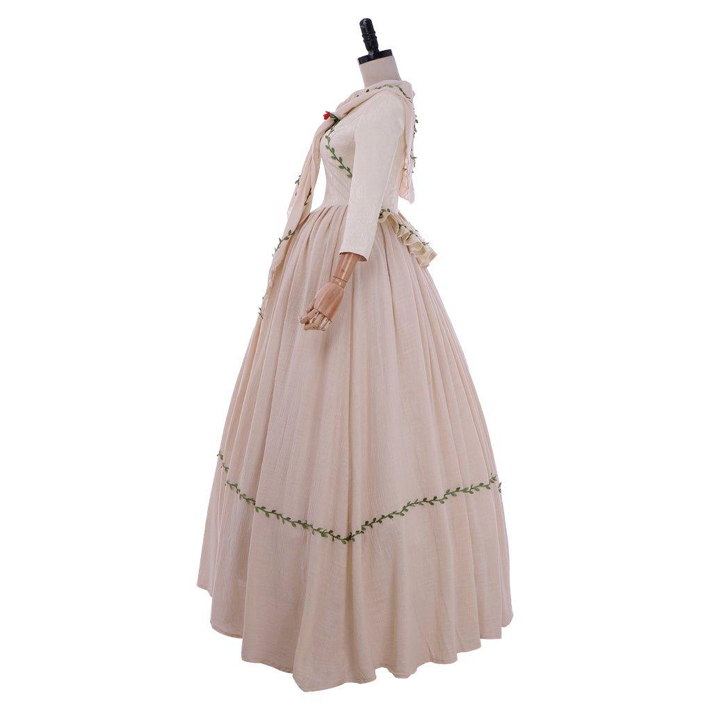 Halloweez Brianna MacKenzie Wedding Dress Cosplay Costume | Elegant Victorian Colonial Gown for Women - Halloweez