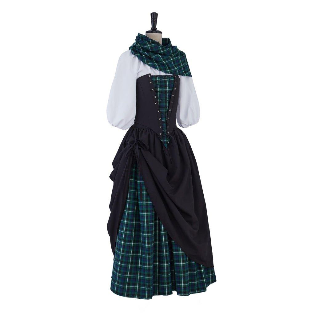 Outlander Claire Fraser Cosplay Costume Dress | Highland Medieval Rococo Scottish Costume for Women - Coscosmos