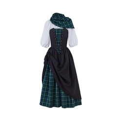 Outlander Claire Fraser Cosplay Costume Dress | Highland Medieval Rococo Scottish Costume for Women - Coscosmos