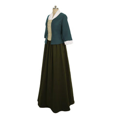 Outlander Claire Fraser Cosplay Dress | Highland Colonial Southern Belle Costume for Halloween, Reenactments & Events - Coscosmos