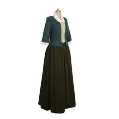 Outlander Claire Fraser Cosplay Dress | Highland Colonial Southern Belle Costume for Halloween, Reenactments & Events - Coscosmos