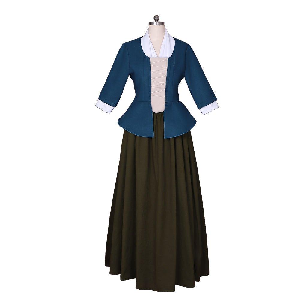 Outlander Claire Fraser Cosplay Dress | Scottish Highland Colonial Costume | Southern Belle Dress for Cosplay - Coscosmos