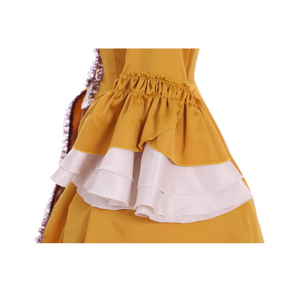 Outlander Claire Randall Cosplay Costume | Tudor Marie Antoinette Rococo Victorian Ball Gown | Women's Yellow Dress - Coscosmos