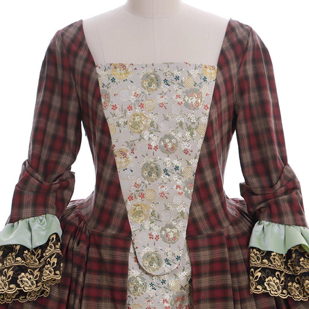 Outlander Claire Randall Fraser Cosplay Costume Gown | Women's Historical Movie & TV Series Dress - Coscosmos