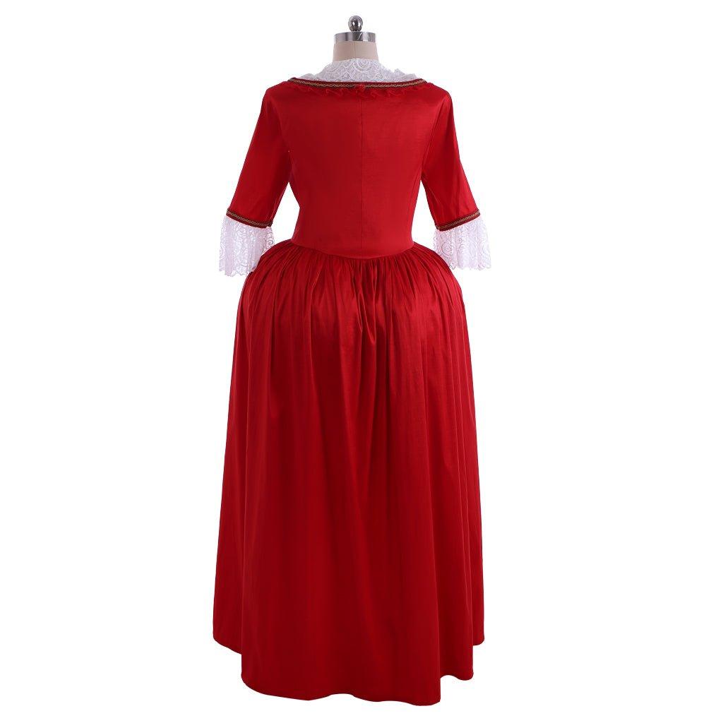 Outlander Claire Randall Red Ball Gown Cosplay Costume | Rococo & Medieval Style Dress for Cosplay & Events - Coscosmos