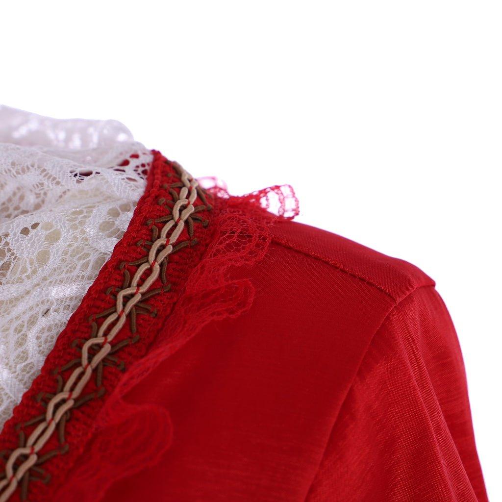 Outlander Claire Randall Red Ball Gown Cosplay Costume | Rococo & Medieval Style Dress for Cosplay & Events - Coscosmos