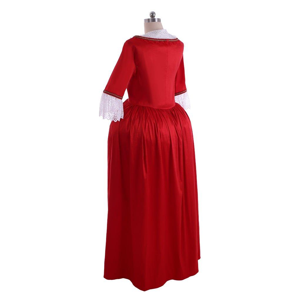 Outlander Claire Randall Red Ball Gown Cosplay Costume | Rococo & Medieval Style Dress for Cosplay & Events - Coscosmos