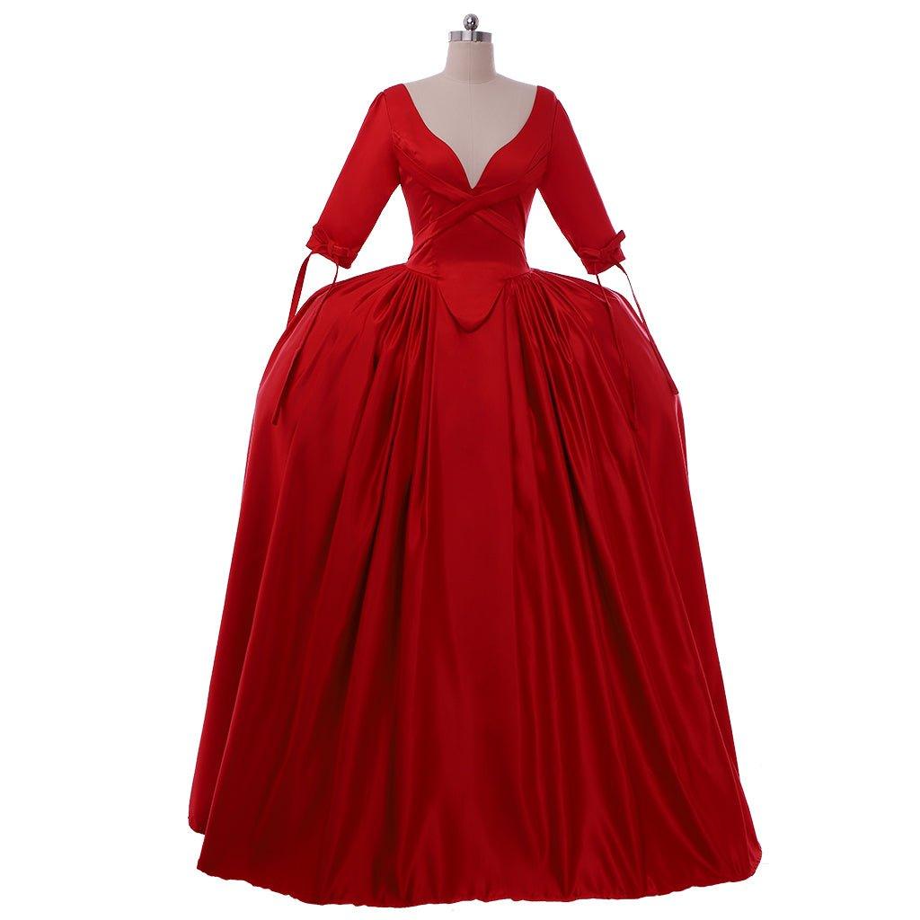 Outlander Claire Red Dress Cosplay Costume | Victorian Ball Gown | Movie - Inspired Cosplay for Halloween & Parties - Coscosmos