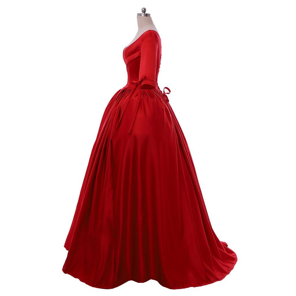 Outlander Claire Red Dress Cosplay Costume | Victorian Ball Gown | Movie - Inspired Cosplay for Halloween & Parties - Coscosmos