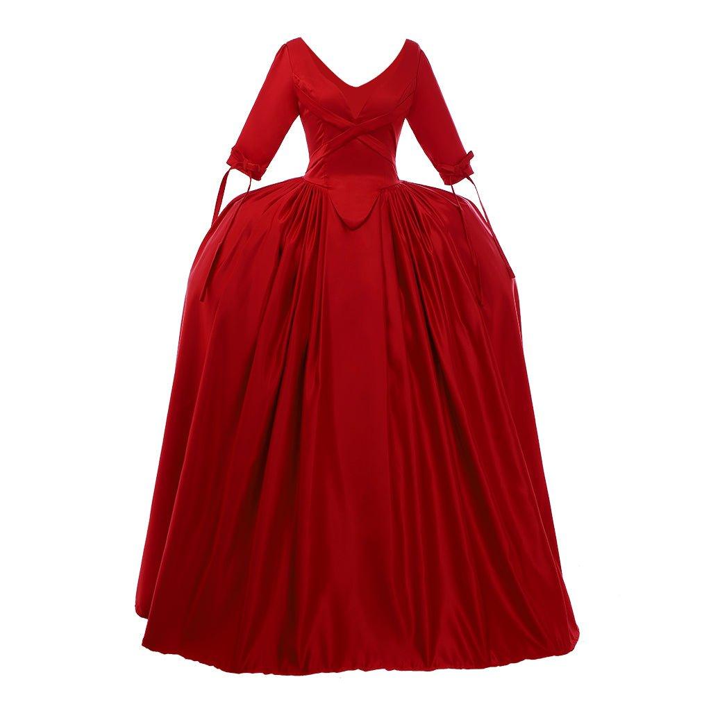 Outlander Claire Red Dress Cosplay Costume | Victorian Ball Gown | Movie - Inspired Cosplay for Halloween & Parties - Coscosmos