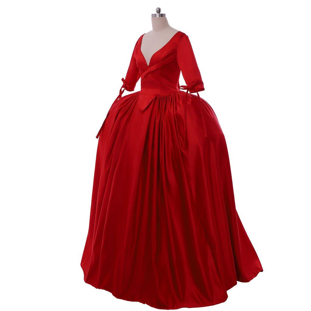 Outlander Claire Red Dress Cosplay Costume | Victorian Ball Gown | Movie - Inspired Cosplay for Halloween & Parties - Coscosmos