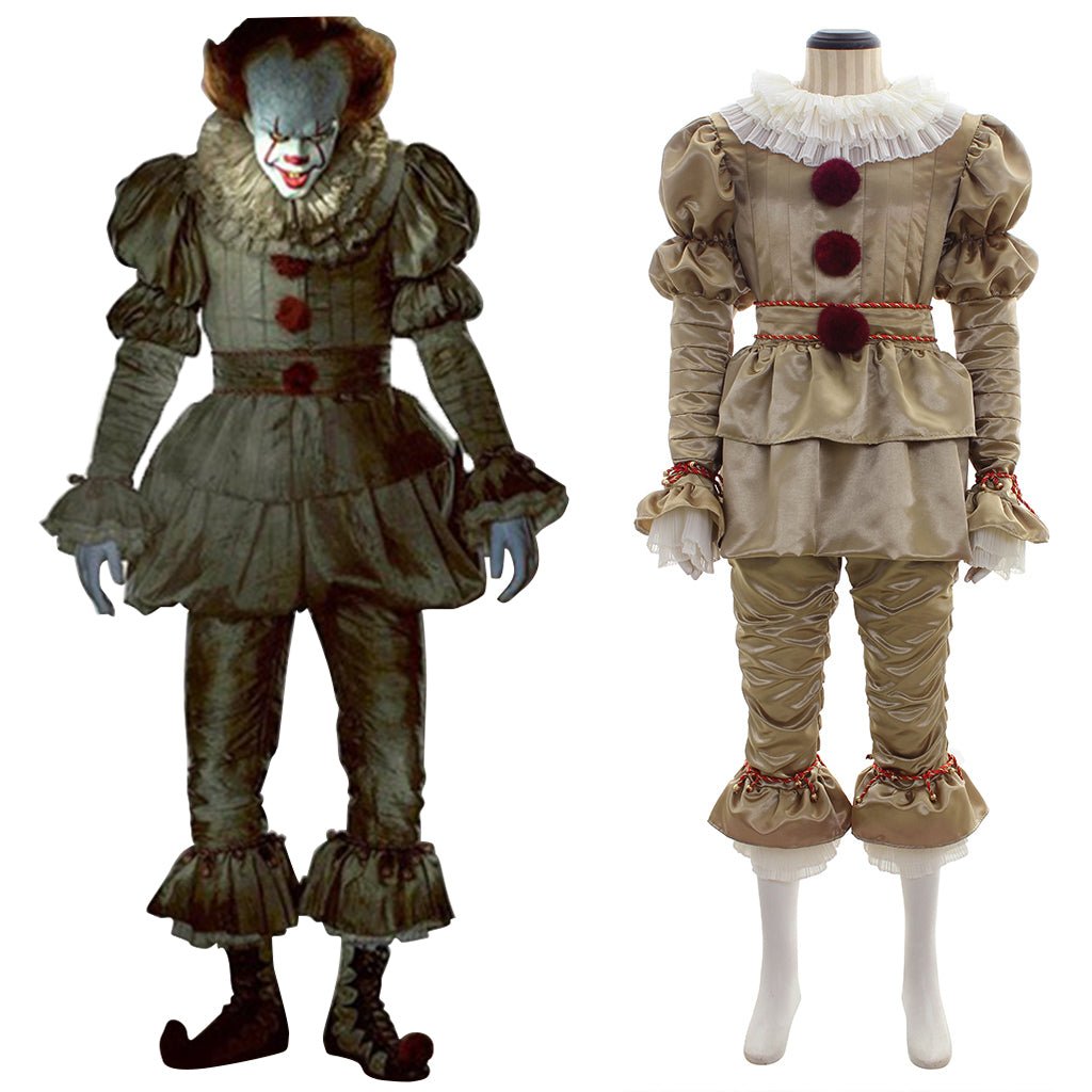 Pennywise The Dancing Clown Cosplay Costume - Movie It Chapter Two Stephen King Horror Fancy Dress for Adults - Coscosmos