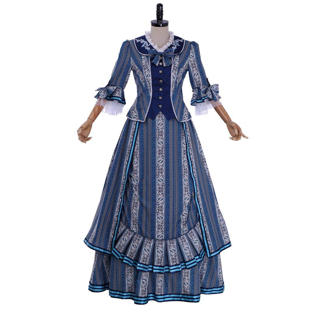 Phantom of The Opera Christine Daae Cosplay Costume | Blue Wishing Dress | Victorian Ball Gown for Cosplay & Performance - Coscosmos