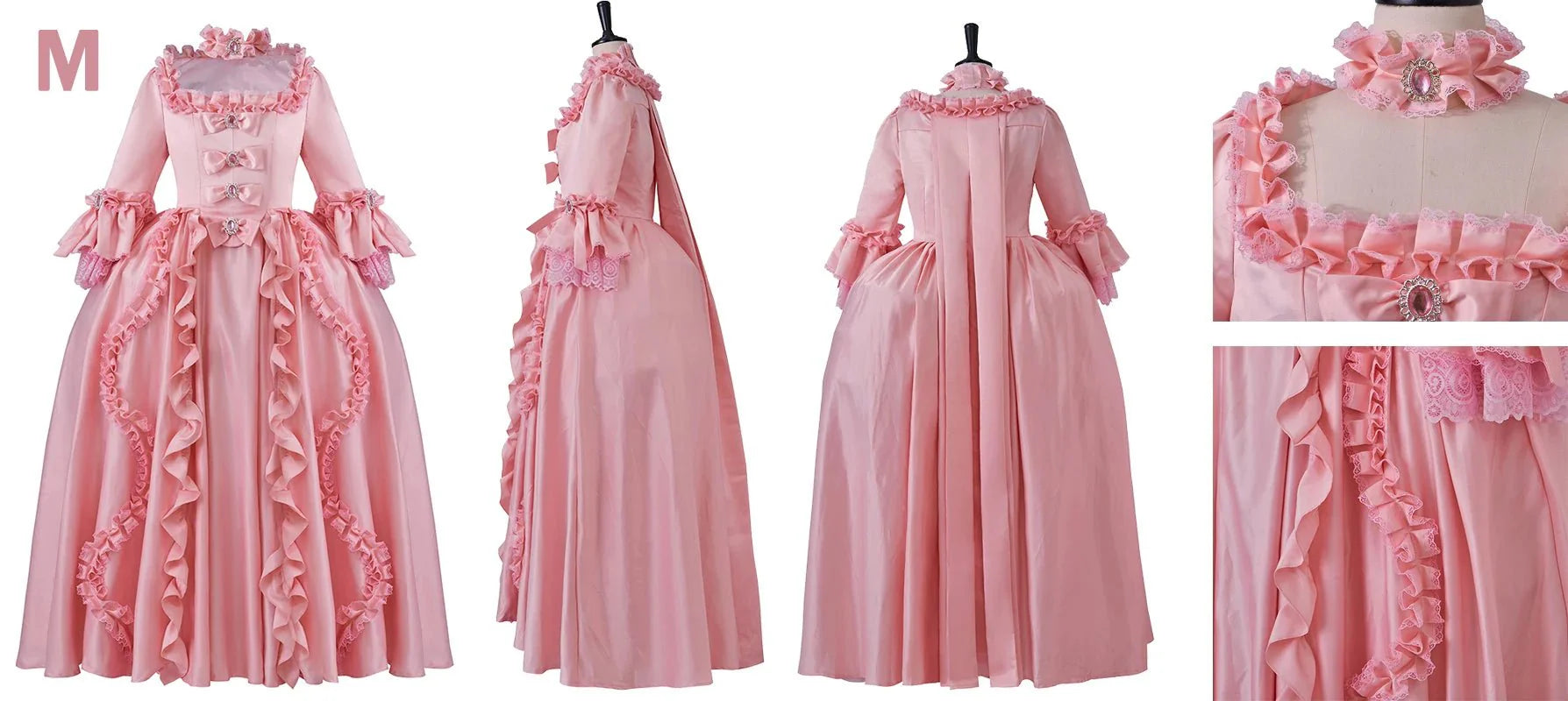 Pink Marie Antoinette Rococo Gown Dress | Victorian 18th Century Wedding Dress - Cosplay & Historical Costume - Coscosmos