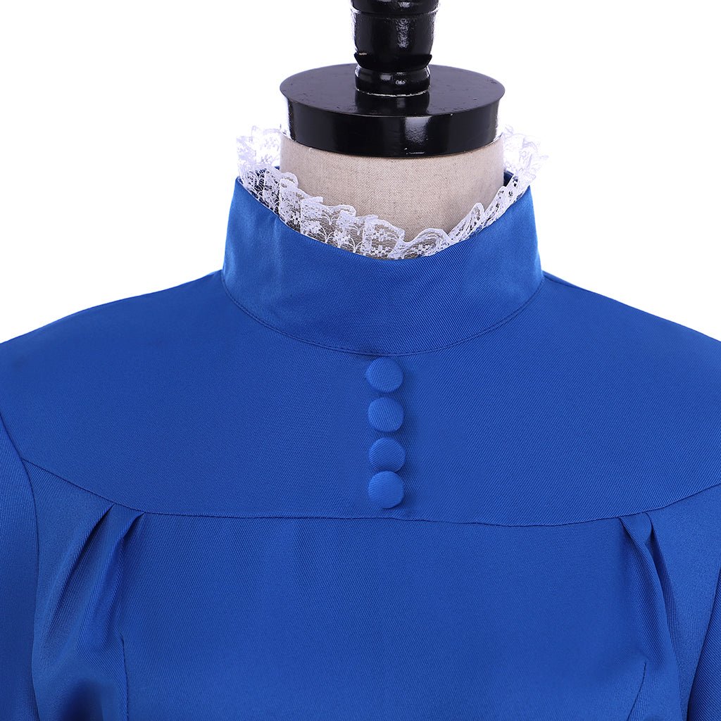 Plus Size Howl's Moving Castle Sophie Hatter Blue Dress Cosplay Costume - Coscosmos