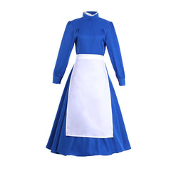 Plus Size Howl's Moving Castle Sophie Hatter Blue Dress Cosplay Costume - Coscosmos