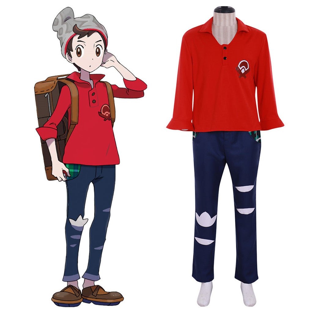 PM Sword and Shield Male Trainer Cosplay Costume - Coscosmos