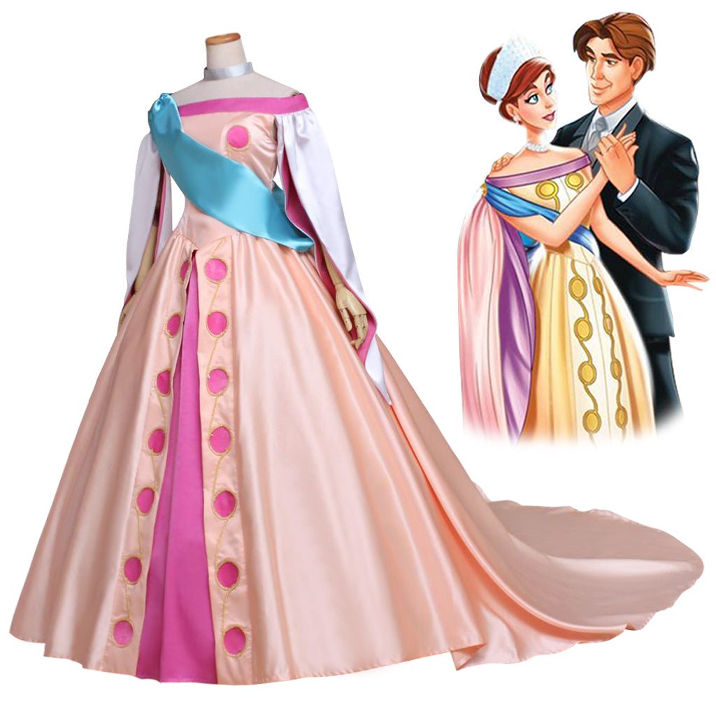 Princess Anastasia Cosplay Costume Dress | Elegant Women's Disney - Inspired Gown for Cosplay & Events - Coscosmos