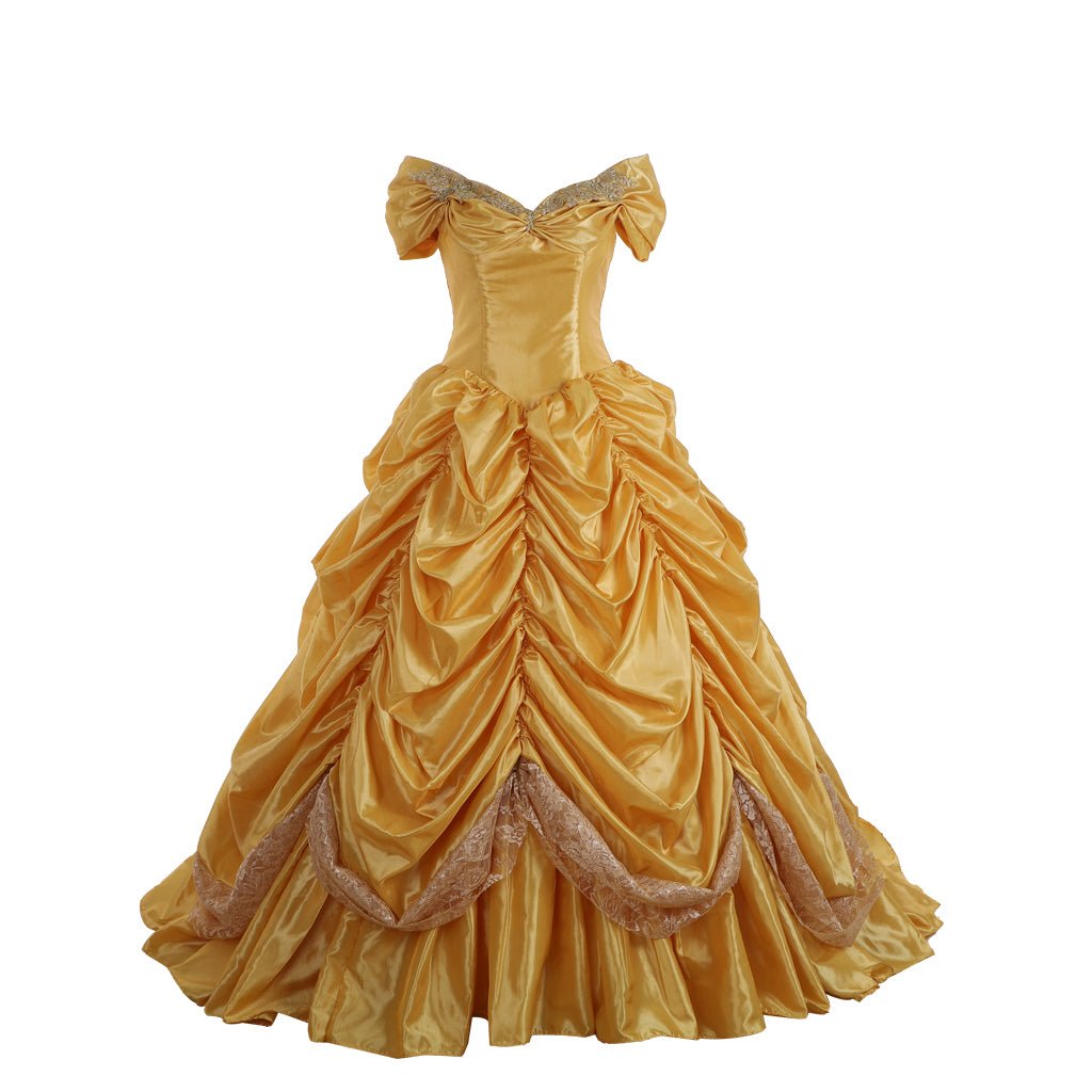 Princess Belle Cosplay Costume | Adult Disney Princess Belle Dress for Halloween & Themed Parties - Coscosmos