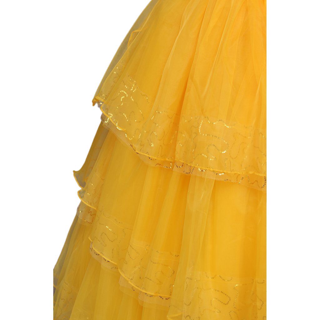 Princess Belle Cosplay Costume | Adult Disney Princess Belle Dress for Halloween & Themed Parties - Coscosmos