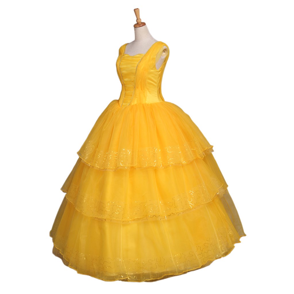 Princess Belle Cosplay Costume | Adult Disney Princess Belle Dress for Halloween & Themed Parties - Coscosmos