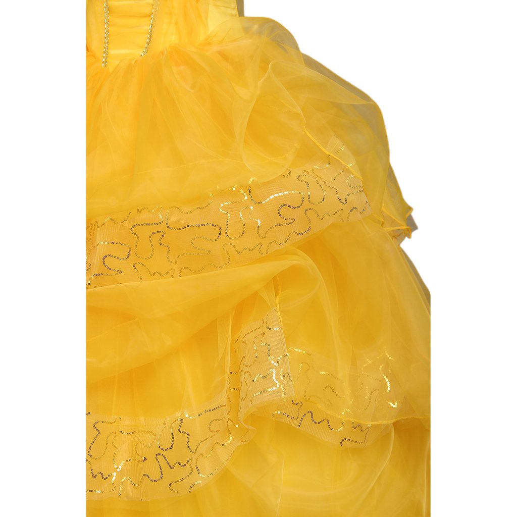 Princess Belle Cosplay Costume | Adult Disney Princess Belle Dress for Halloween & Themed Parties - Coscosmos