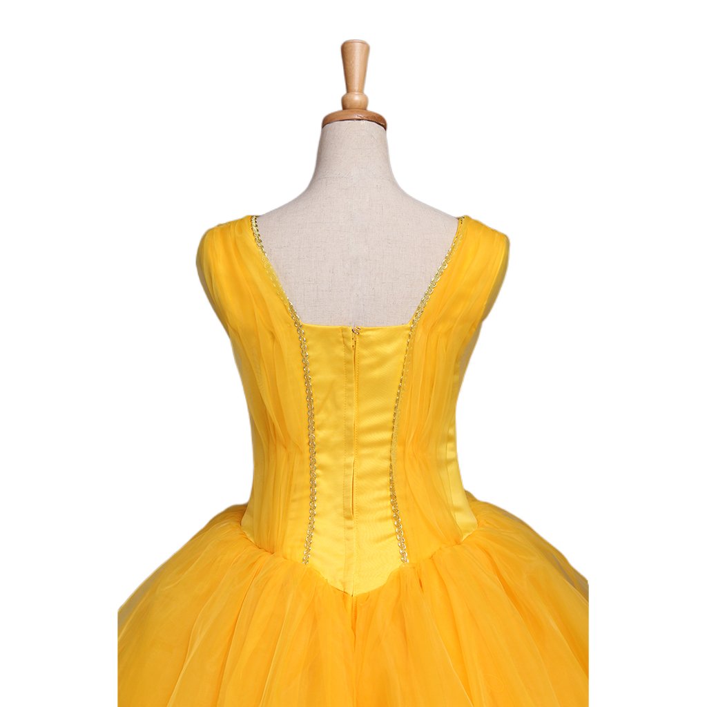 Princess Belle Cosplay Costume | Adult Disney Princess Belle Dress for Halloween & Themed Parties - Coscosmos